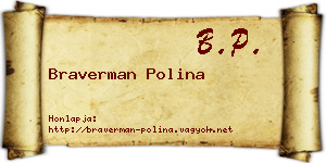 Braverman Polina névjegykártya